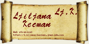 Ljiljana Kecman vizit kartica